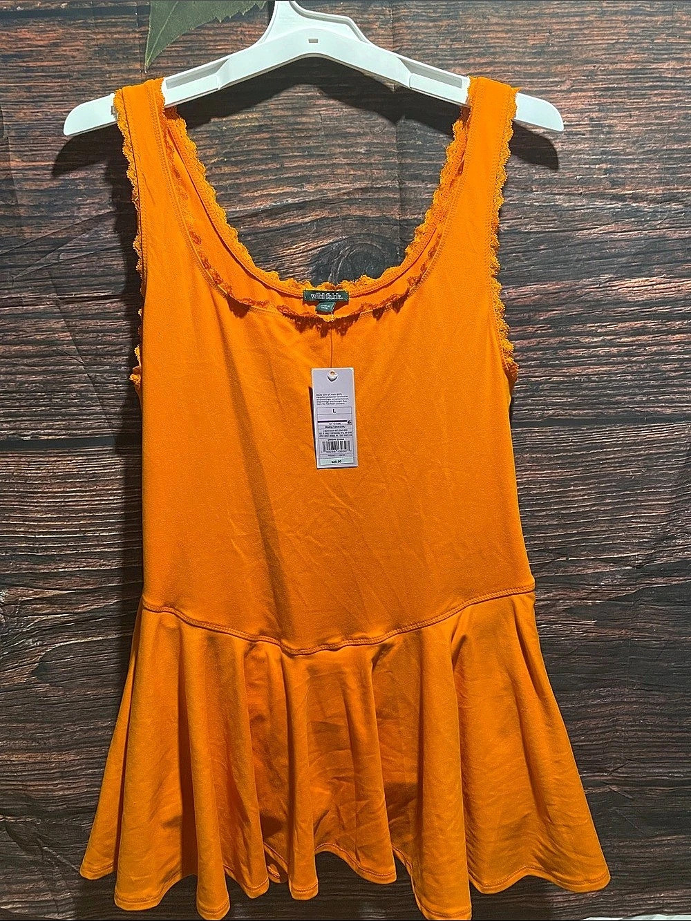 Target Orange Lace Trim Mini Dress Size Large NWT
